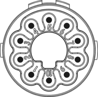M23 Power inserts – 10-pole, Circular Connector, Connector, M23, Power
