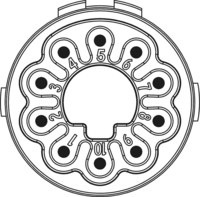 M23 Power inserts – 10-pole, Circular Connector, Connector, M23, Power