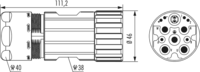 M40 Hybrid Kabelsteckverbinder