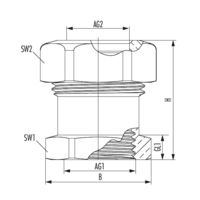 Steel pipe adapter with internal thread