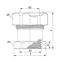 Steel pipe adapter with internal thread