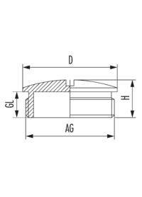 Verschluss V-N-Ms, Kabelverschraubung