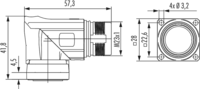 M23 Hybrid Typ 1 Gerätesteckverbinder