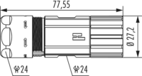 M23 Leistung Kabelsteckverbinder, M23, Rundsteckverbinder, Steckverbinder, Leistung