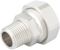 Steel pipe adapter with external thread