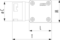 Miniatur avec contact de masse Connecteur de couplage