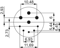 M23 Puissance Insertions de contact – 9 pôles, Circular Connector, Connector, M23, Power