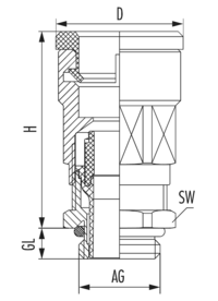 Fitting en polyamide Duo-Ms, Cable Gland