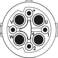 M16 Insertions de contact – 8 pôles, Circular Connector, Connector, M16