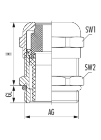 HSK-M-FLAKA-Ex, Kabelverschraubung