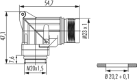 M23 Power panel connector, M23, Circular Connector, Connector, Power