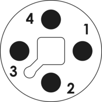 M12 Power Kontakteinsätze, Rundsteckverbinder, Steckverbinder, M12, Leistung
