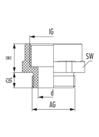 Adapter E-M-PA, Cable Gland