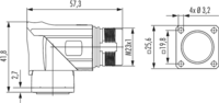 M23 Power panel connector