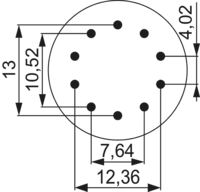 M23 Power inserts – 10-pole, Circular Connector, Connector, M23, Power