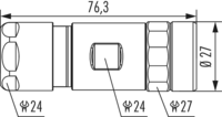 M23 Fast Ethernet PoE cable connector, Circular Connector, Connector, M23