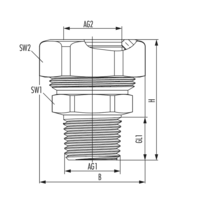 Trinkwasser-Stahlrohradapter mit Außengewinde