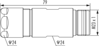 M23 RJ45 coupler connector, Circular Connector, Connector, M23