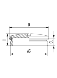 ﻿Bouchon V-N-Ms-SD avec joint torique, Cable Gland