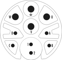 M23 Hybrid inserts – 10-pole