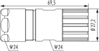 M23 RJ45 Kabelsteckverbinder, Rundsteckverbinder, Steckverbinder, M23