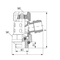 Outflow valve turnable with handwheel control