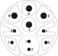 M23 Hybrid inserts – 10-pole