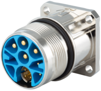 M23 Hybrid Typ 1 Gerätesteckverbinder, Rundsteckverbinder, Steckverbinder, Messing, M23, Hybrid, Gerätesteckverbinder