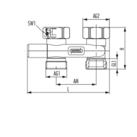 Umlenkstück Durchgangsform absperrbar