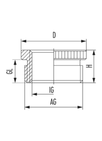 Reduzierung R-H, Kabelverschraubung