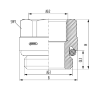 Anschlussstopfen verstärkt