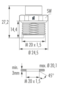 M12 Power Gerätesteckverbinder, Rundsteckverbinder, Steckverbinder, M12, Leistung