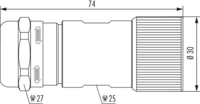 M27 Signal cable connector, Circular Connector, Connector, M27