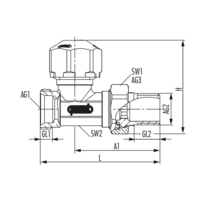 Thermostatventil Durchgangsform