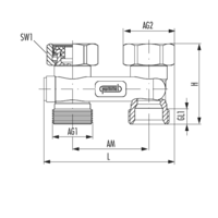 Umlenkstück Durchgangsform
