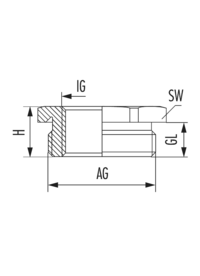 Reduzierung RS-INOX, Kabelverschraubung