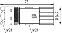 M23 Hybrid Typ 2 Kabelsteckverbinder