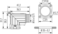 M16 panel connector, Circular Connector, Connector, M16