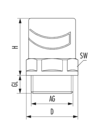 Polyamid-Fitting N, Kabelverschraubung