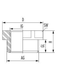 Reduzierung R-FS, Kabelverschraubung