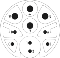 M23 Hybrid inserts – 10-pole