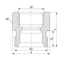 Reduction with internal thread
