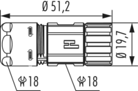 M16 Connecteur de câble, Circular Connector, Connector, M16