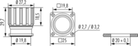 M23 Signal panel connector, Signal, M23, Circular Connector, Connector