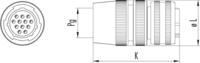 Miniatur Waterproof avec contact de masse Connecteur de câble