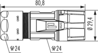 M23 Hybrid Typ 2 Kabelsteckverbinder
