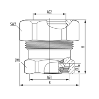 Stahlrohradapter mit Eurokonus-Innengewinde