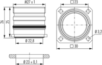 M27 Signal panel connector, Circular Connector, Connector