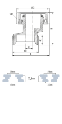 Excenter for connection fittings