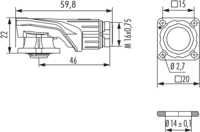 M16 panel connector
